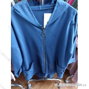 Damen Kapuzenpullover mit dünnem Reißverschluss (M / L ONE SIZE) ITALIAN FASHION IMP21160