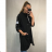 Bunda/Kabát dlouhý rukáv dámská (L/XL ONE SIZE) ITALSKÁ MODA IM4211311/DR schwarz L / XL