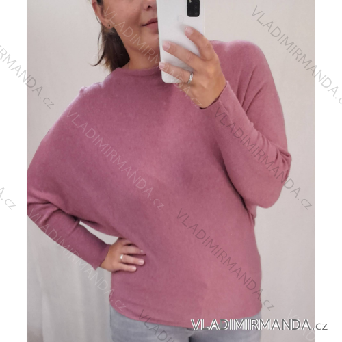 Pullover Pullover dünne Feder Langarm Damen (uni sl) MY STYLE IMS8275