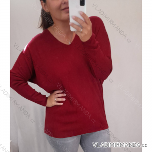 Svetr oversize dlouhý rukáv dámský nadrozměr (XL/2XL ONE SIZE) ITALSKá MODA IM721306