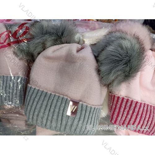 Set aus Kindermütze und Halstuch für Mädchen (4-9 Jahre) POLNISCHE HERSTELLUNG PV321087