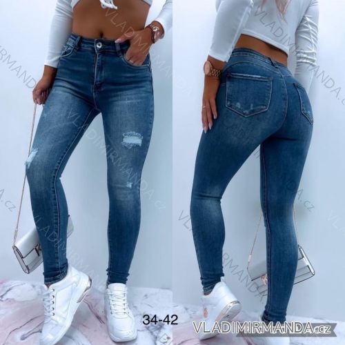 Rifle jeans dlouhé dámské (34-42) M.SARA MSR217244