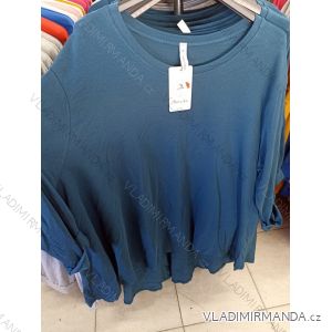 Tričko tunika dlouhý rukáv dámská nadrozměr (XL/2XL ONE SIZE) ITALSKá MóDA IM721305