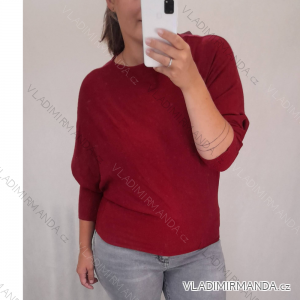 Pullover Pullover dünne Feder Langarm Damen (uni sl) MY STYLE IMS8275