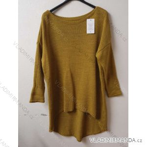 Damen Pullover Lang Langarm Strickkleid (L / XL ONE SIZE) ITALIAN FASHION IM721314