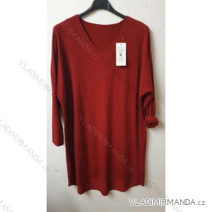 Damen Pullover Lang Langarm Strickkleid (L / XL ONE SIZE) ITALIAN FASHION IM721314