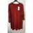 Damen Pullover Lang Langarm Strickkleid (L / XL ONE SIZE) ITALIAN FASHION IM721314 Burgund xl/2xl one size