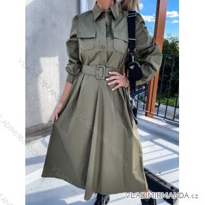 Kleid mit 3/4 Ärmeltasche für Damen (uni sl) ITALIAN Fashion IMWD20529