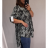 Tunika Langarm Damen Oversized Camouflage (3XL / 4XL ONE SIZE) ITALIAN FASHION IMWQ2191215a