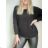 Damen-Langarmpullover (uni s / m) ITALIAN FASHION TM922STAR lila M / L