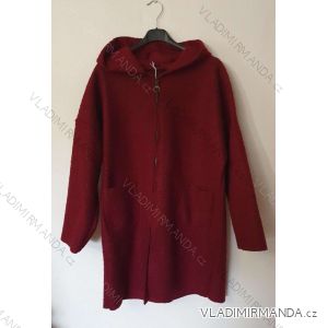 Damen Lammjacke mit Reißverschluss und Kapuze (XL / 2XL ONE SIZE) ITALIAN FASHION IM321569