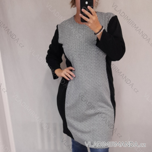 Langärmliges Damenkleid in Übergröße (XL-8XL) TSCHECHISCHE MODE CRM19014 56 schwarz