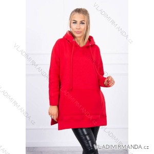 Rotes, isoliertes Sweatshirt mit Seitenschlitzen