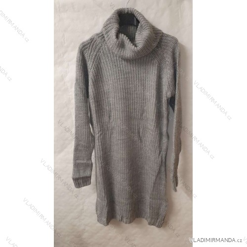 Damen-Langarmpullover (uni s / m) ITALIAN FASHION IMT19898 Grau M / L