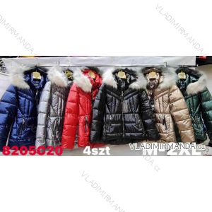 Kabát flaušový beránek s kapucí na zip dámský (L/XL ONE SIZE) ITALSKá MóDA IM321569