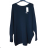 Pullover Oversize Langarm Damen (2XL / 4XL ONE SIZE) ITALIAN MODA IM721300 königsblau 2XL / 4XL