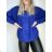 Damen-Langarmpullover (uni s / m) ITALIAN FASHION TM922STAR lila M / L