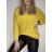 Damen-Langarmpullover (uni s / m) ITALIAN FASHION TM922STAR lila M / L