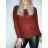 Damen-Langarmpullover (uni s / m) ITALIAN FASHION TM922STAR lila M / L