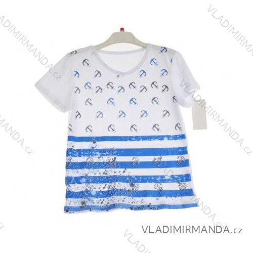 T-Shirt kurze Hülse Babyjungen Jungenmarine (4-14 Jahre) ITALIENISCHE MUTTER 2-L1504
