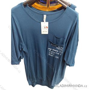 Langärmliges Tunika-Hemd (uni xl-3xl) ITALIENISCHE Mode IM720024