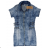 Denim Kurzarm Kleid Damen (s-xl) GOURD MA120GD6047-J