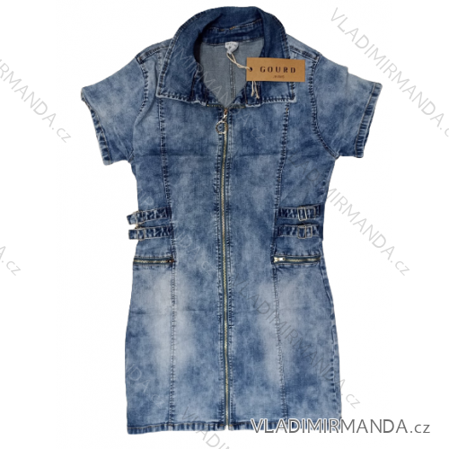 Denim Kurzarm Kleid Damen (s-xl) GOURD MA120GD6047-J