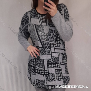 Tunika teplá dlouhý rukáv dámská nadrozměr (XL/2XL ONE SIZE)TURECKÁ MODA TME21012