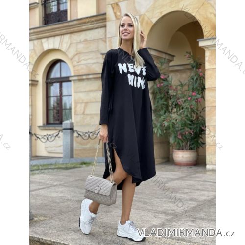 Kleid mit 3/4 Ärmeltasche für Damen (uni sl) ITALIAN Fashion IMWD20515