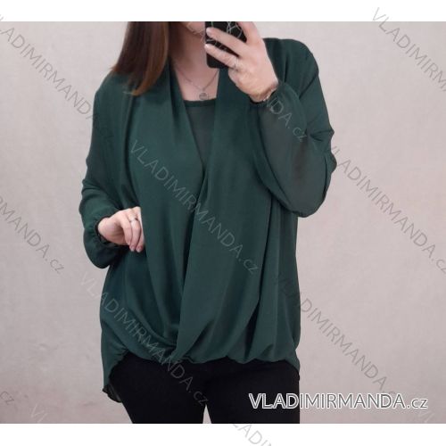 Tunika / Bluse Langarm Damen Oversized (3XL / 4XL ONE SIZE) ITALIAN FASHION IMWQ2191650