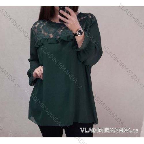 Tunika / Bluse Langarm Damen Oversized (3XL / 4XL ONE SIZE) ITALIAN FASHION IMWQ2191650