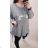 Langarmkleid mit Anhänger Damen Oversized (3XL / 4XL ONE SIZE) ITALIAN FASHION IMWQ2115022