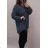 Langarmkleid mit Anhänger Damen Oversized (3XL / 4XL ONE SIZE) ITALIAN FASHION IMWQ2115022