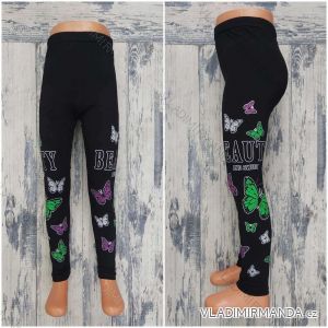 Lange Leggings mit Pailletten für Mädchen (140-164) TÜRKISCHE PRODUKTION TVB20012