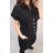 Denim Kurzarm Kleid Damen (s-xl) GOURD MA120GD6047-J 4XL schwarz