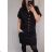 Denim Kurzarm Kleid Damen (s-xl) GOURD MA120GD6047-J 4XL schwarz