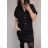 Denim Kurzarm Kleid Damen (s-xl) GOURD MA120GD6047-J 4XL schwarz