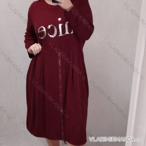 Langarmkleid mit Anhänger Damen Oversized (3XL / 4XL ONE SIZE) ITALIAN FASHION IMWQ2115022