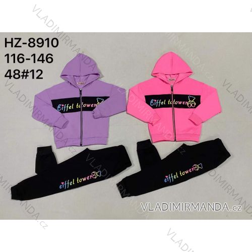 Set aus Kapuzen-Sweatshirt mit Reißverschluss und Jogginghose Kinder Teen Mädchen (116-146) ACTIVE SPORT ACT218P-7473