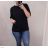 T-Shirt vayage Kurzarm Frauen (uni s / m) ITALIAN FASHIONIM420165 schwarz