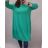 Klassisches Kurzarmkleid Damen (uni s-l) ITALIENISCHES MODA IMC20206 2XL/3XL grün