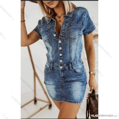 Denim Kurzarm Kleid Damen (s-xl) GOURD MA120GD6047-J