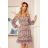 Bluse 3/4 Ärmel mit Knöpfen (uni sl) ITALIENISCHE Mode IMM20206 béžová XXL