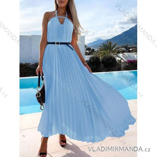 Langärmliges Sommerkleid für Damen (S / M ONE SIZE) ITALIAN FASHION IMD21551