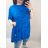 Kleid / Tunika verlängert Frauen (UNI XS-M) ITALIENISCHE MODE IM120042 3xl / 4xl <p>blau</p>