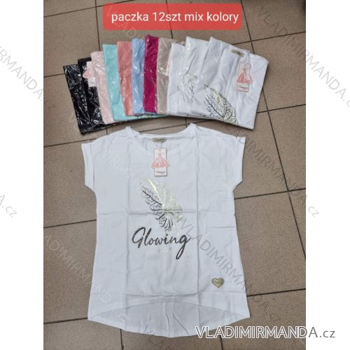 Tričko krátký rukáv dámské (S/M ONE SIZE) TURECKÁ MÓDA TMWG22G5687