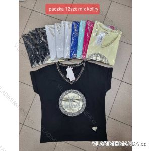 Tričko krátký rukáv dámské (S-XL) TURECKÁ MÓDA TMWG22G5325