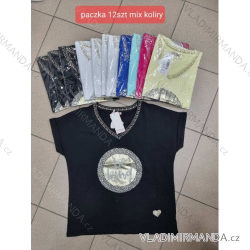 Tričko krátký rukáv dámské (S-XL) TURECKÁ MÓDA TMWG22G5325