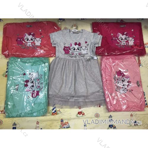 Kleid Kurzarm blinkendes Baby (2-8 Jahre) TÜRKISCHE PRODUKTION TVB21GIRL02