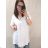 Tunika / Bluse Langarm Damen Oversized (3XL / 4XL ONE SIZE) ITALIAN FASHION IMWQ2191650 3xl / 4xl weiß